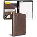 Samsill Vintage Portfolio/Zipper Faux Leather Portfolio, Book Style Hardback Design, Business & Interview Padfolio Organizer, 8.5 x 11 Writing Pad, Dark Brown