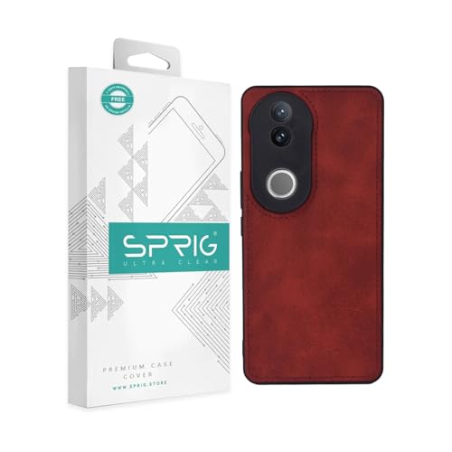 SPRIG Compatible with Vivo V50e Premium PrimeMatte Back Cover Drop Tested Shock Proof Mobile Case for Men, Women, Boys and Girls with Camera Protection (Red) Deal