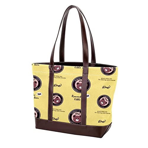 Sac à main pingouin en toile pour femme grand cabas imprimé animal
