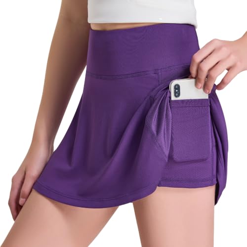 Image of FitsT4 Sports Girl's Golf Skirt Adjustable Waist Active Tennis Skort UPF50+