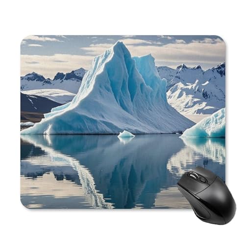 Tapis de souris carré Blue Iceberg 25x30 cm ultra fin