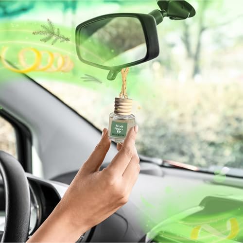 Image of Car Air Freshener Diffuser, Fresh Fraser Fir Aromatherapy, Natural Fragrance Oil, Long Lasting, by Bootleg Collection, Made in USA