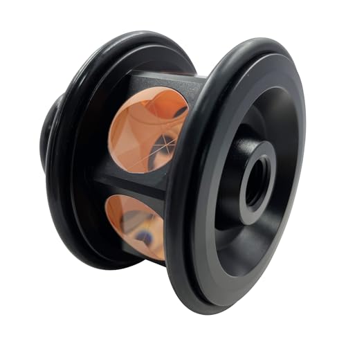 Image of ATP3 for Trimble 360 Prism Surveying Robotic ATR Total Station, 360 Degree Prism Reflector with Level Buble, Auto Tracking Measurement, Joint 5 /8 inch x11 Female Thread (Copper Coated)