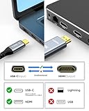 Highwings USB C to HDMI Cable 1.8m 4K@60Hz, UHD Thunderbolt 3/4 to HDMI Cable[Anti-Interference][Gold-Plated] Compatible for iPhone 16/15 Pro, for MacBook Pro/Air, for Surface, for XPS, for Galaxy etc - Image 4