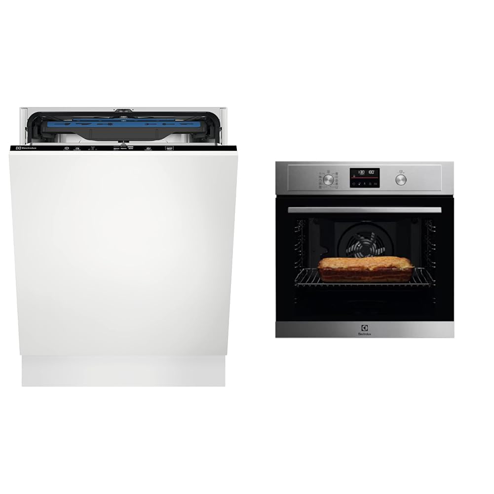 Electrolux Serie 600 Lavastoviglie Integrata Totale 60 cm, LSV48400L, Tecnologia SatelliteClean & Serie 600 Forno da Incasso Multifunzione, Capacità 72 L, EOF4P46X, Classe A+