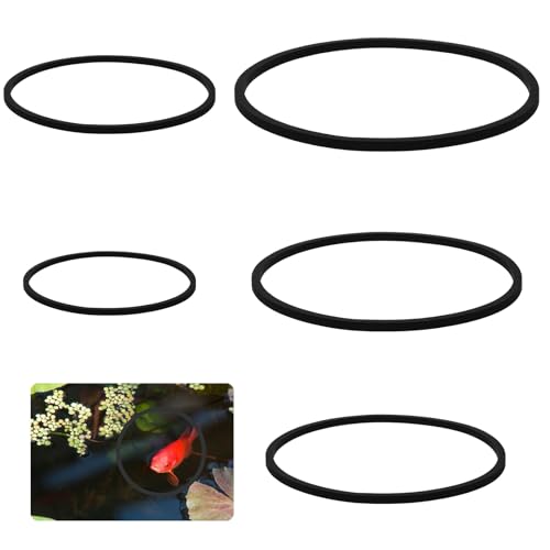 5 PCS Aquarium Feeding Ring Floating Feeder Ring Floating Plant Corral Aquarium Floatings Plant Rings Fish Feeder Rings for Fish Tank 5 Sizes Round Plants Corral for Keeping Plants in Place (Black)