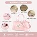 Dance Gym Duffel Bag for Teen Girls, Personalized Initial Travel Weekender Bag,Cute Overnight Carry On Duffle for Women,Sports Travel Cheer Bag,Monogram Christmas Gifts for Tween Preppy(pink-S)