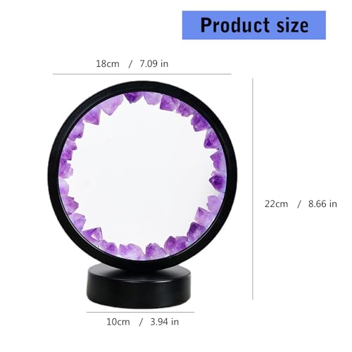 Lampe LED avec base solide en pierre de guérison pour salon