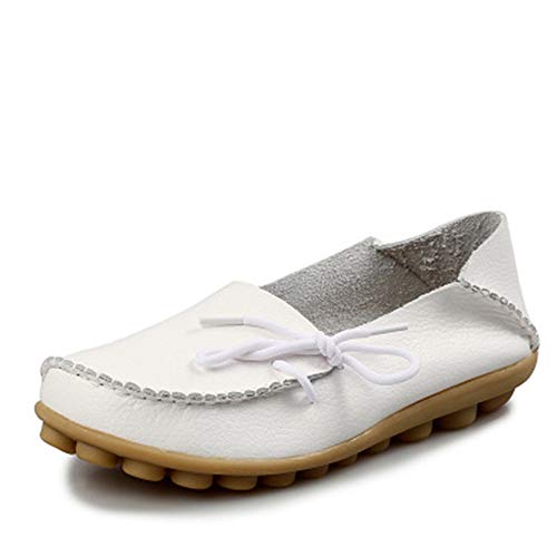 Mocassin en cuir souple pour femme, finissez-en avec les pieds fatigués en voiture