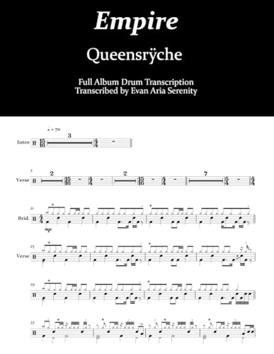 Drum transcription de Queensrÿche Empire guide rythmique complet - 2