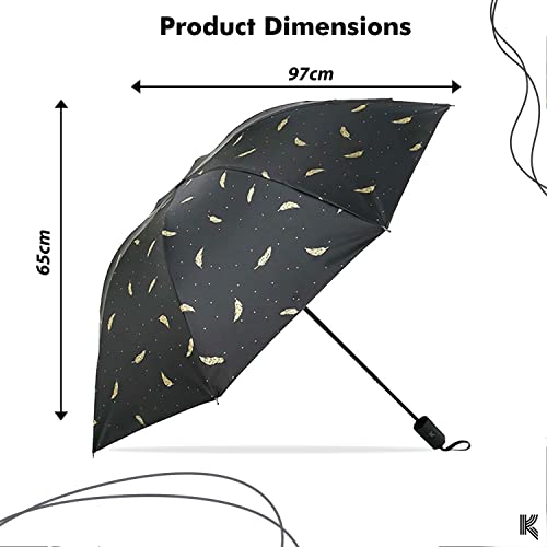 Image of Kraptick Printed Travel Umbrella for Rain, UV, Wind Proof, Water-Proof Umbrella for Men /Women /Boys /Girls /Kids (UMBR-02)