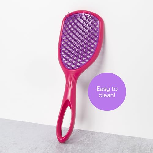 Conair All Brush Vented Paddle Hair Brush for Women, Gentle Detangler Brush for All Wet or Dry Hair Types, Vented for Fast Blow Dry Styling, Lightweight with Flex Bristles for Comfort, Pink - image 2