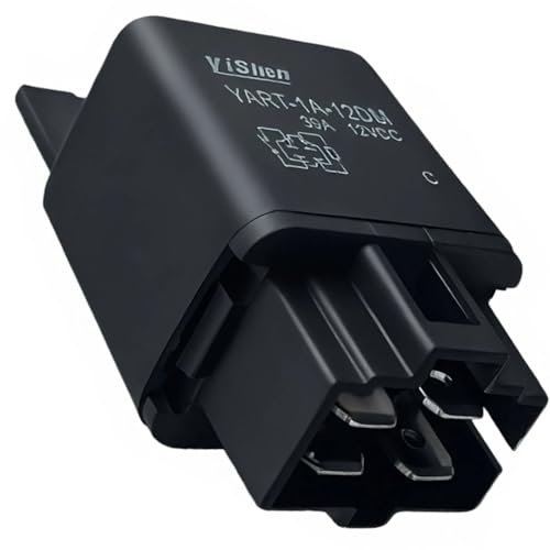 YART-1A-12DM 12V 30A 4-Pin Mini ISO SPST-NO Automotive Relay, Compatible with 30/85/86/87 Sockets, Cross-Reference 804-1A-12V (1 Form A) for A/C, Fan, Horn, Lighting Circuits