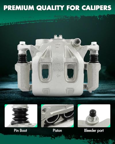 Image of SCITOO 19B3310 Front Left Disc Brake Caliper w /Bracket Fit For Infiniti For FX35 2006-2012,For Infiniti For FX37 2013,For Infiniti For FX45 2006-2008, Double Pistons