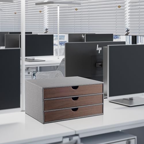 XNONE-Home-Office-Cassettiera-da-scrivania-con-3-scomparti-chiusi-A4-in-pelle-PU-organizzatore-per-gioielli-apertura-a-forma-di-U-cuciture-cucite-a-mano-grigio