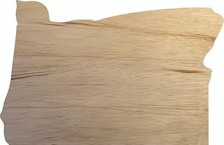 Oregon Wooden State 12" Cutout, Unfinished Real Wood State Shape, Craft