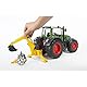 bruder 02338 - Zubehör Heckbagger mit Greifer & Schaufel - 1:16 Traktor Zubehör, Anhänger, Forstwirtschaft, Waldarbeit, Anbaumaschine, Bauernhof