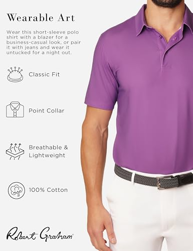 Robert Graham Men's Pedaling Pup Short Sleeve Knit Polo Shirt2