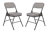 National Public Seating 3200 Series Steel Frame Upholstered Premium Fabric Seat and Back Folding...