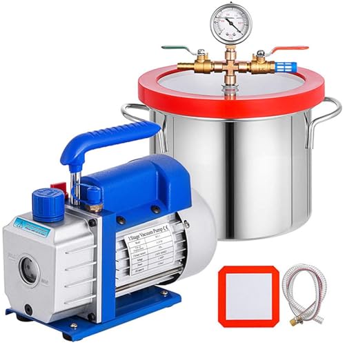 Kit de cámara de desgasificación al vacío con bomba, gran capacidad para aire acondicionado y mantenimiento de automóviles