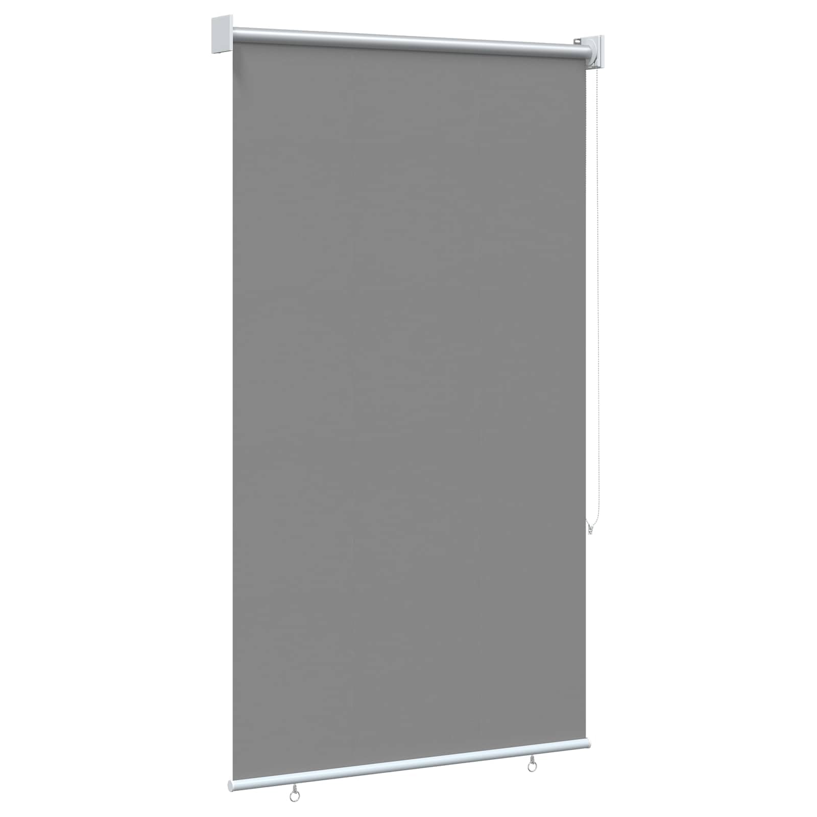 Tenda avvolgibile in poliestere grigio chiaro | Filtro Luce, Controllo Termico, Montaggio a Parete o Soffitto, Protezione Privacy