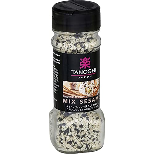 Tanoshi – Mezcla de sésamo Tanoshi 60 g – Deliciosas mezclas de semillas – Delicioso toque asiático – Ideal para aperitivo o aperitivo – Producto orgánico – 60 g – Paquete de 4