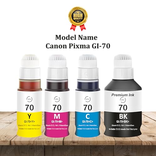 Image of GI-70 Refill Ink Compatible for Canon PIXMA G1020, G2020, G2021, G2060, G3020, G3021, G3060 Printers (GI-70 Ink Set)