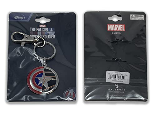 The Winter Soldier & Captain America Keychain, Official Marvel Studios Disney+ The Falcon & The Winter Soldier Keychain #TOP6