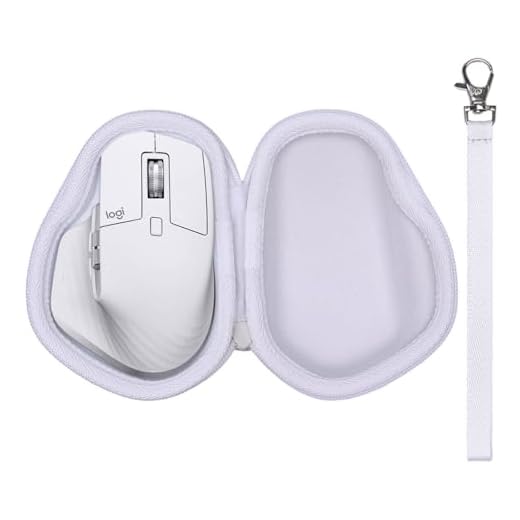 LTGEM Mouse Case Compatible with Logitech MX Master 4/3S/3/2S Ergonomic Wireless Mouse, Office Travel Carrying Storage Bag - White(Case Only)
