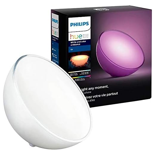 Philips Hue Go White and Color Portable Dimmable LED Smart Light Table Lamp (Requires Hue Hub, Works with Alexa, HomeKit and Google Assistant), White