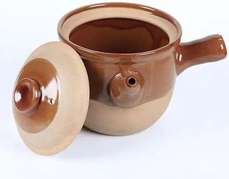 YongDerDerder Chinese Infusing Induction Household Soil Pot Direct Fire Chinese Pot, Sipping Pot, Ceramic Old Style Medicine Pot, Traditional Chinese Medicine Rice Cooker, Stew Medicine Casserole