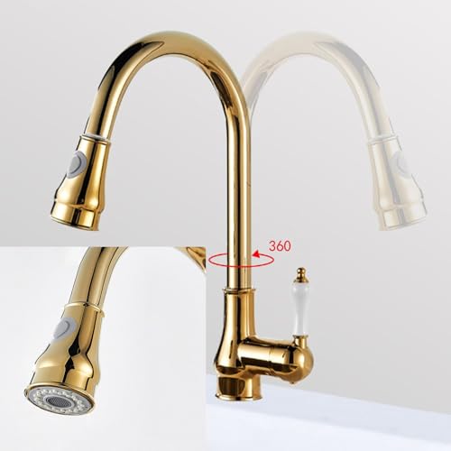 Mitigeur d'évier à douchette extractible et bec pivotant pour cuisine - 4