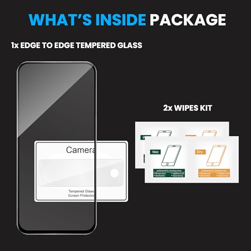 Image of FIRST MART Military-Grade Tempered Glass Compatible with Google Pixel 8a 5G (6.1 Inch) With Clear Camera Lens Protector & Installation Kit | Edge-to-Edge Protector Coverage | Clear