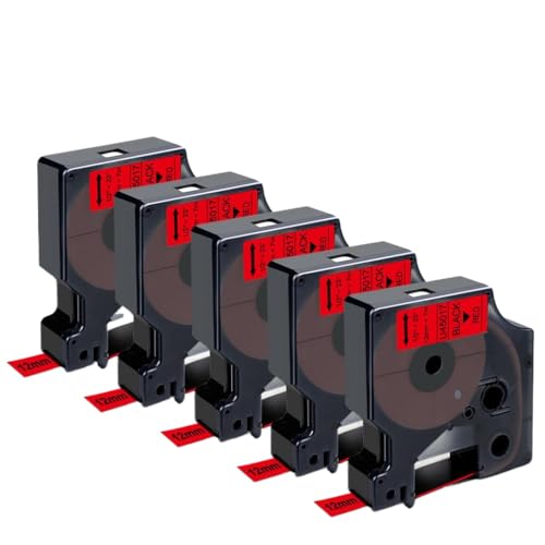 LM160 45013 D210 D1���x�����[�J�[12mm 5pk 10pk 280�̔��������p�̌݊����̂��郉�x�����{���u���b�N(Black on Red)