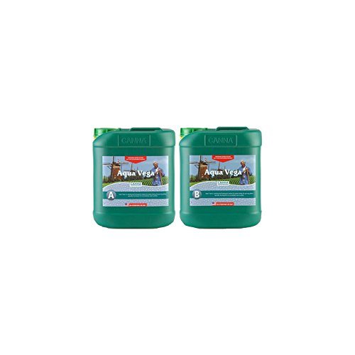 5 Liter - Aqua Vega - Part A and B - Veg Nutrient - Developed For Recirculating Systems - CANNA 9520005