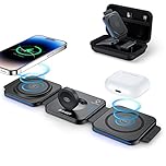 ZUMSEY 3 in 1 Wireless Charging Station for Apple, Wireless Charger for iPhone 17 Pro Max/16/15/14/13/12, Travel Wireless Charger for Apple Watch Ultra 3/11/10/9/Ultra 2/Ultra, for AirPods Pro 3/4/3/2