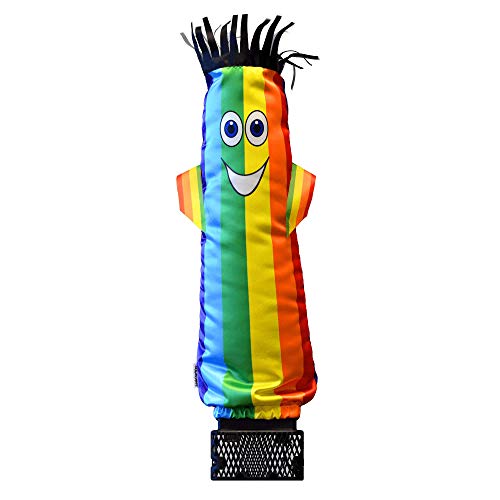 Image of LookOurWay Air Dancers Mini Inflatable Tube Man Set - 29 inch Wacky Waving Inflatable Tube Guy with Blower for Desktop Advertising - Rainbow