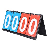 Tableau De Score Sportif Portable 25x16 Cm - 3 Chiffres, Anneau Métal, Fond Rouge Pour Basket, Tennis De Table Et Compétitions