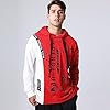 Covisoty Men‘s Hoodie Techwear Hip Hop Urban Streetwear Hoodies Print Patchwork Long Sleeve Pullover Japanese Sweatshirt Autumn Winte Red 2XL #2