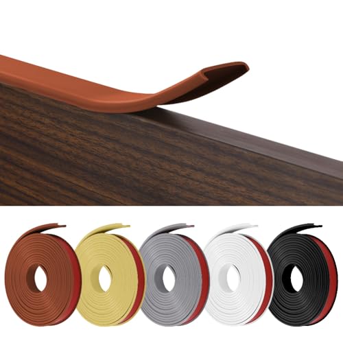 Flintronic U-Form Selbstklebend, Weichsockelleiste für Küche und Badezimmer, Möbelkantenband, Flexible TPE Faltbarer Kantenschutz für Schrankkanten, Abschlussleiste, Arbeitsplatten
