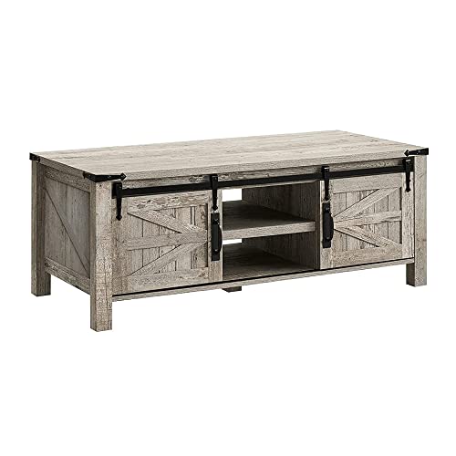 Buy OKD 48Inch Coffee Table Wood Cocktail Table Farmhouse Modern