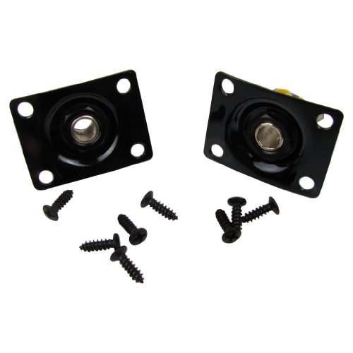 Musiclily 1/4" Square Mono Guitar Jack Socket Output Jack Plate for Les Paul Electric Guitar Bass, Black(Pack of 2) by Musiclily - Used condition - US$5.91
