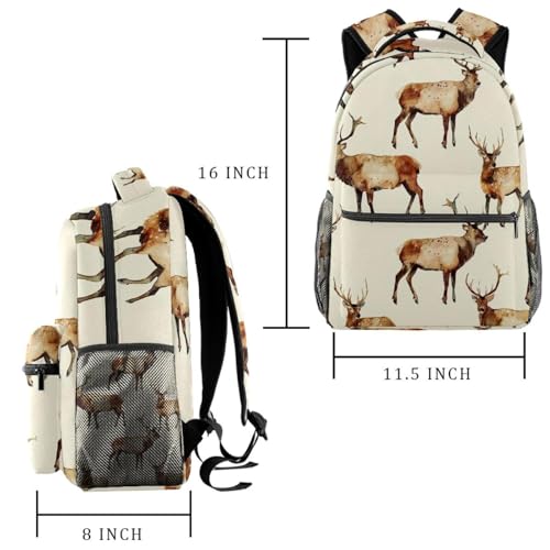 Sac à dos élan multicolore taille unique avec poche filet extérieure