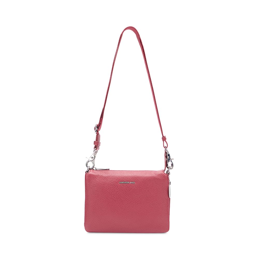 Mandarina Duck Mellow Leather Women's Clutch Bag, Grape, Taglia Unica