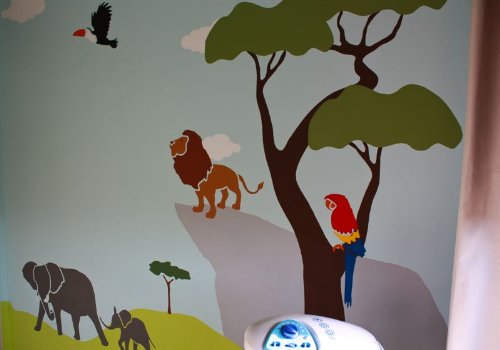 Elephant Stencil for Painting an Elephant on The Walls and Furniture of a Jungle Themed Room