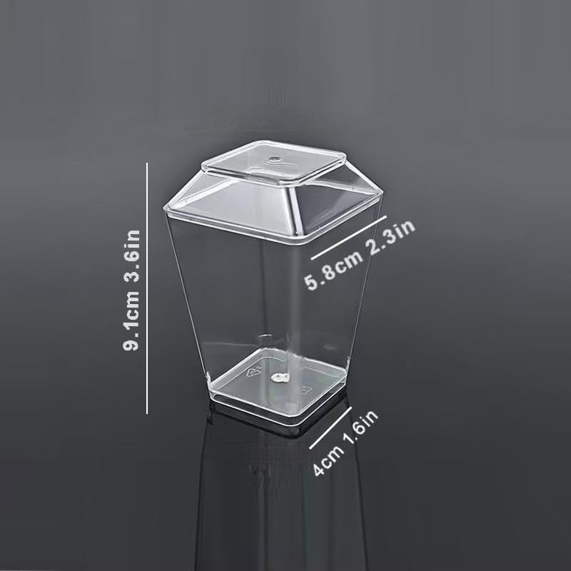 100 Pack 5 oz Plastic Dessert Cups with Lids and Spoons, Clear Mini Dessert Cups with Spoons for Yogurt,Pudding,Jello and so on. - Image 2