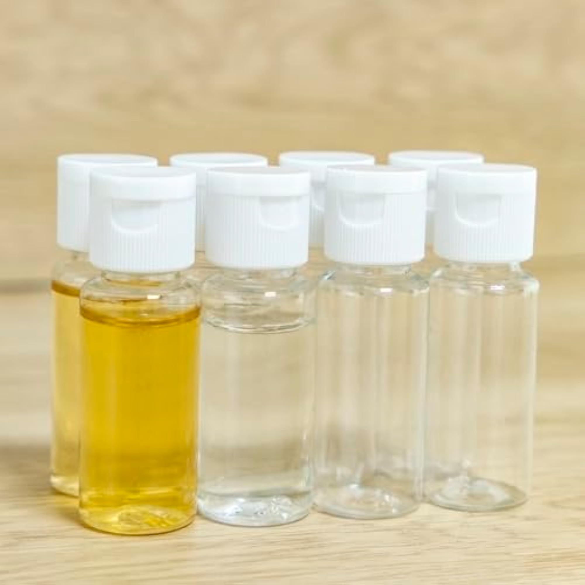 0.67 oz Plastic Squeeze Bottles with White Flip Cap