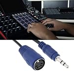 5 Pin MIDI Female to TRS 3.5mm Male Cable Compatible with Akai MPC Studio MPC Touch MPX8 SQ-1, Straight TRS