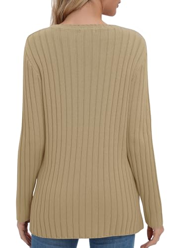 Image of Urban CoCo Women's Lightweight Crewneck Pullover Sweaters Long Sleeve Fall Knitted Sweater Tops
