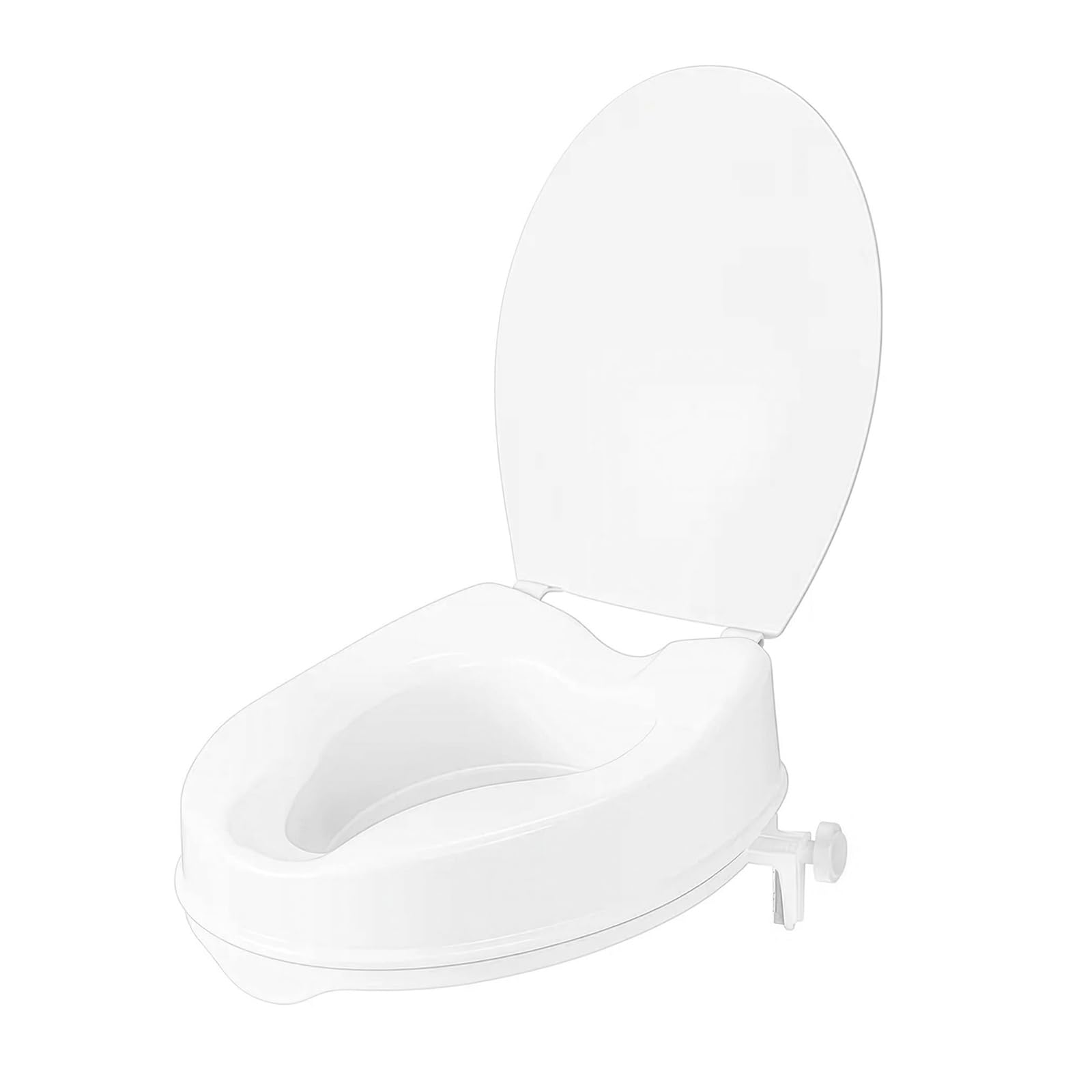 Sunnynest White Raised Toilet Seat 4Inch 10Cm Toilet Seat Riser For Hip Replacement Booster Extension Seat Toilet Aids For Disabled And Elderly Surgery Recovery For Elderly And Limited Mobility Aid